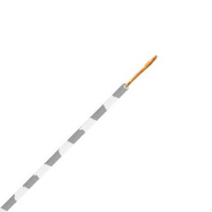 LiY vertind snoer 0,14 mm2 wit/grijs geblokt (Haspel 1000 mtr)