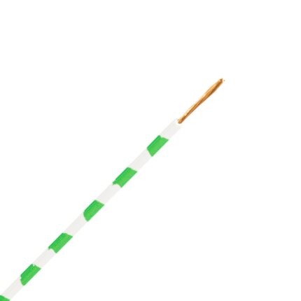 LiY veritind snoer 0,14 mm2 wit/groen geblokt (Haspel 1000 mtr)